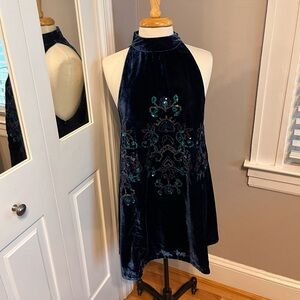 Free People Velvet Sequin Mini Dress